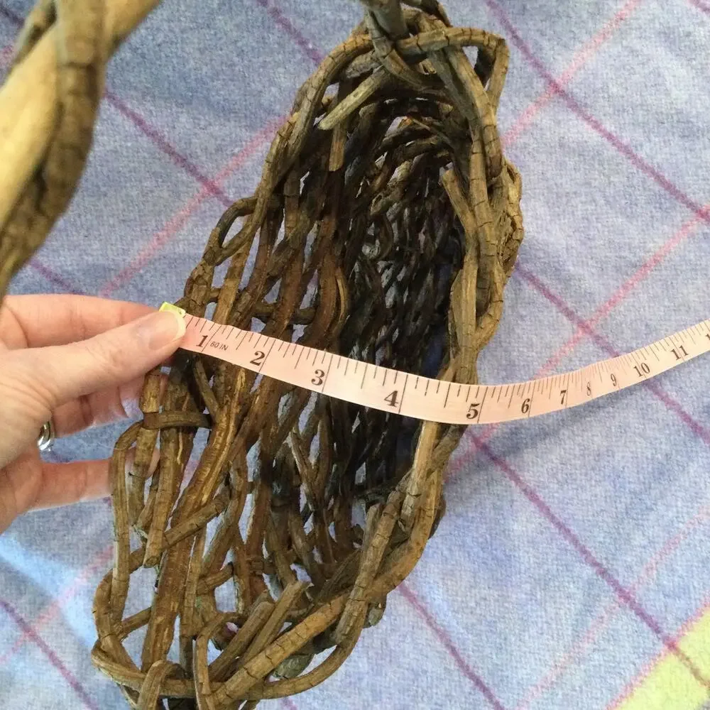 Handmade Rustic Willow Hanging Basket Farmhouse French Country Primitive 16